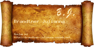 Brandtner Julianna névjegykártya